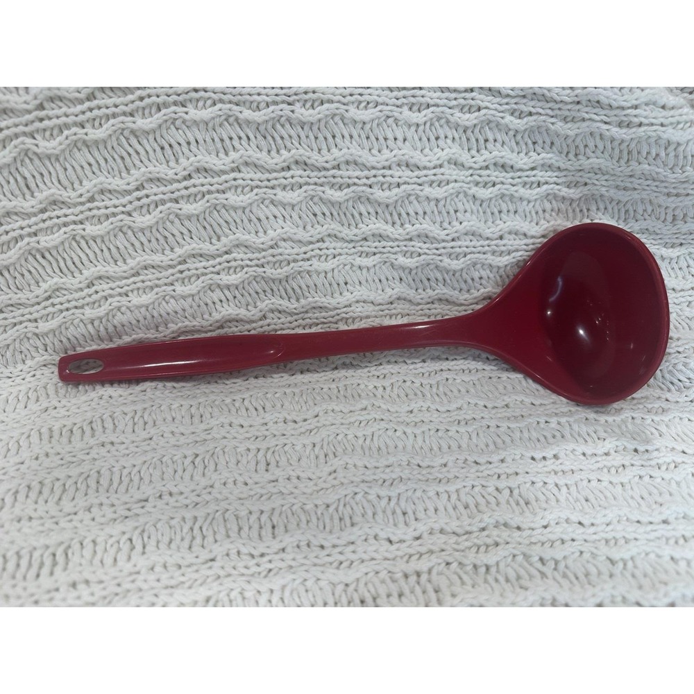 Vintage FOLEY Red Plastic Soup Stew Ladle Dipper Serving Spoon
